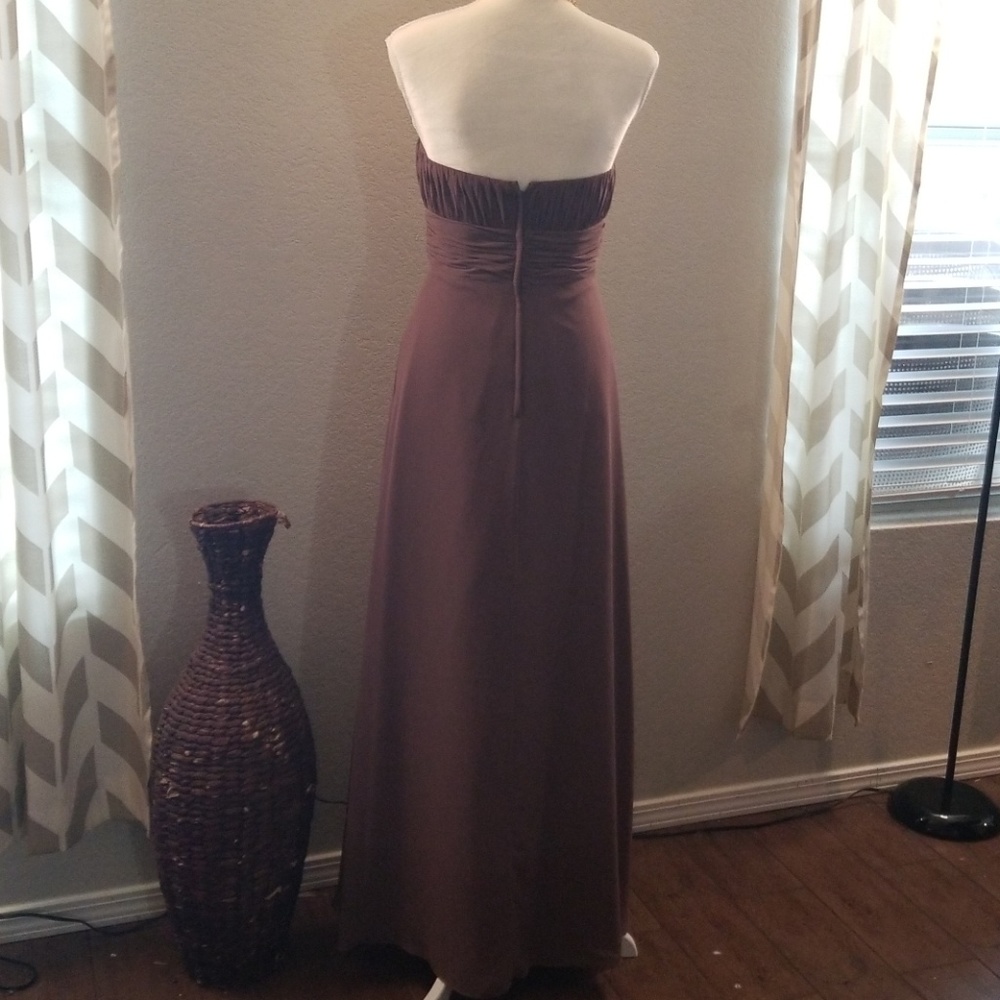 Taupe evening dress - Picture 3 of 4